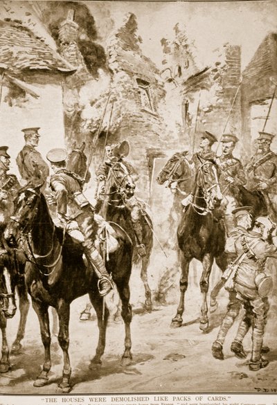 Las casas fueron demolidas como naipes, 1914-19 de English Photographer